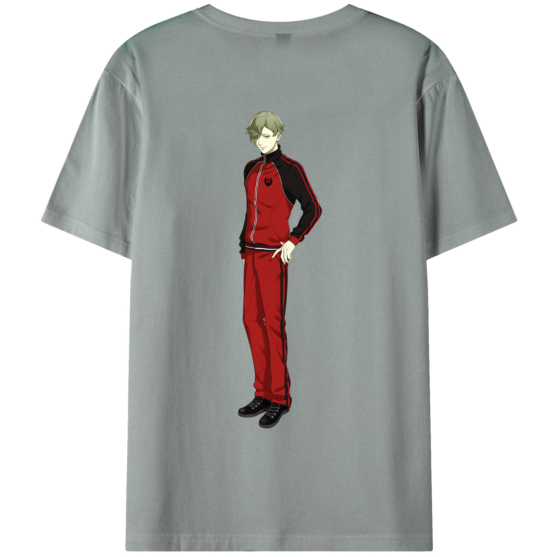 （画像用） 刀剣乱舞 Touken Ranbu 綿100％ メンズ半袖Tシャツ（バックプリント） 通気性